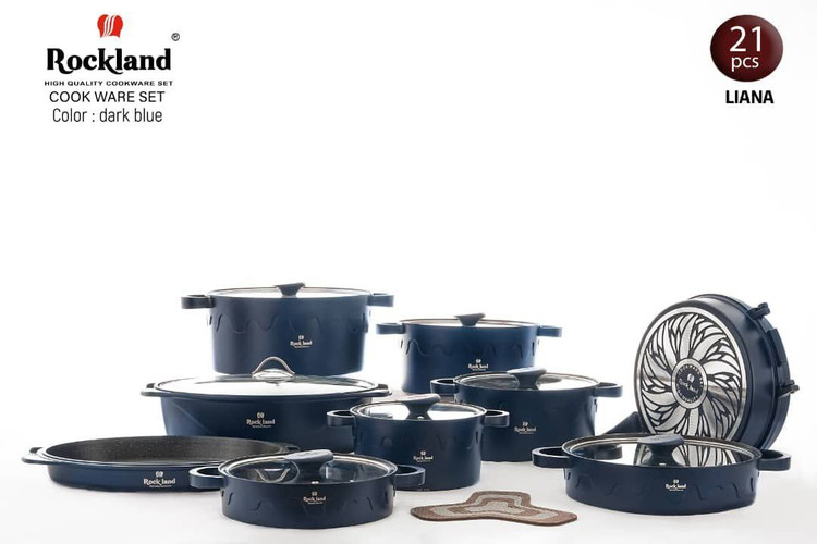 سرویس 21 پارچه لیانا رنگ سورمه ای